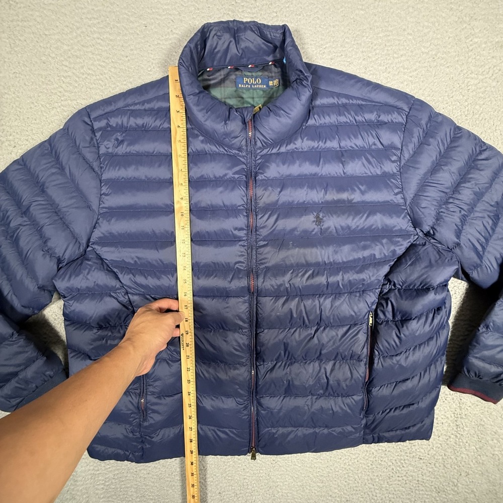 Polo Ralph Lauren Jacket Mens 3XB Blue Duck Down Puffer Full Zip Casual Preppy - Picture 5 of 13